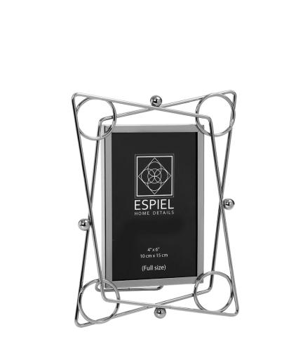 Κορνίζα Μεταλλική Ασημί ESPIEL 22,2x2x17εκ. FAM401 (Υλικό: Μεταλλικό, Χρώμα: Ασημί ) - ESPIEL - FAM401