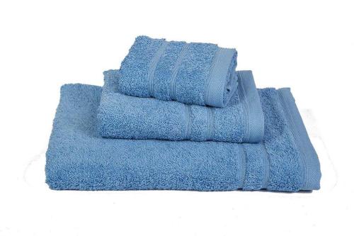 Πετσέτα Βαμβακερή Χειρός 30x50εκ. Light Blue 7001419-13 (Ύφασμα: Βαμβάκι 100%, Χρώμα: Γαλάζιο , Μέγεθος: Χεριών ) - KOMVOS HOME - 7001419-13
