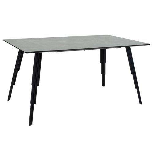 Τραπέζι Lifo pakoworld MDF ανθρακί cement-μαύρο 140x80x75εκ - PAKO WORLD - 096-000026