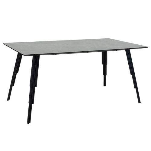 Τραπέζι Lifo pakoworld MDF ανθρακί cement-μαύρο 160x90x75εκ - PAKO WORLD - 096-000029