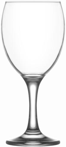 Ποτήρι Κρασιού Γυάλινο Διάφανο Empire LAV 340ml LVEMP56834Z (Σετ 6 Τεμάχια) (Υλικό: Γυαλί, Χρώμα: Διάφανο , Μέγεθος: Κολωνάτο) - LAV - LVEMP56834Z