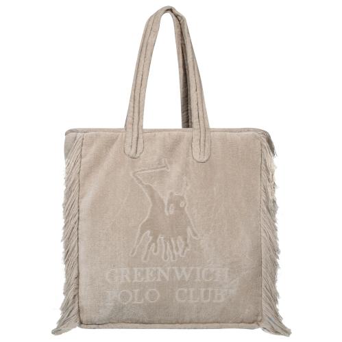Τσάντα Θαλάσσης Βαμβακερή 42x45εκ. Essential 3734 Γκρι Ανοιχτό Greenwich Polo Club (Ύφασμα: Βαμβάκι 100%, Χρώμα: Γκρι) - Greenwich Polo Club - 268424503734