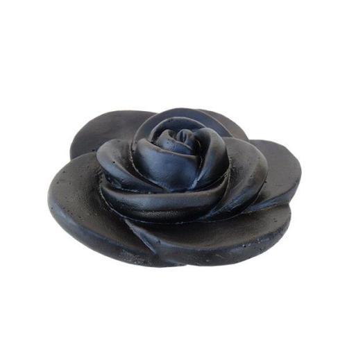 Διακοσμητικό Επιτραπέζιο Λουλούδι Πέτρινο Μαύρο Art Et Lumiere 14x5εκ. 40735 (Υλικό: Πέτρα, Χρώμα: Μαύρο) - Art Et Lumiere - lumiere_40735