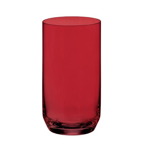 Ποτήρι Νερού Σετ 6τμχ Κρυστάλλινο Bohemia Red Ara 400ml CTB2SF107240 (Υλικό: Κρύσταλλο, Χρώμα: Κόκκινο, Μέγεθος: Σωλήνας) - Κρύσταλλα Βοημίας - CTB2SF107240