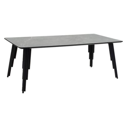 Τραπέζι σαλονιού Lifo pakoworld MDF ανθρακί cement-μαύρο 120x60x45εκ - PAKO WORLD - 096-000027