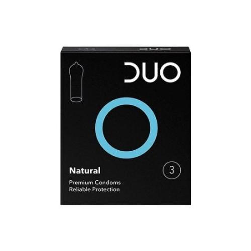 DUO Natural Προφυλακτικά Κανονικά & Διαχρονικά για Φυσική Απόλαυση 3τεμ