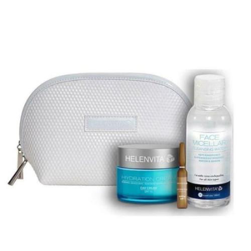 HELENVITA Set Your Beauty Time Hydration Day Cream SPF15 50ml & Micellar Cleansing Water 100ml & Lifting Amp Normal Skin 2ml
