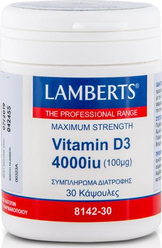 LAMBERTS Vitamin D3 4.000IU (100mg) 30caps