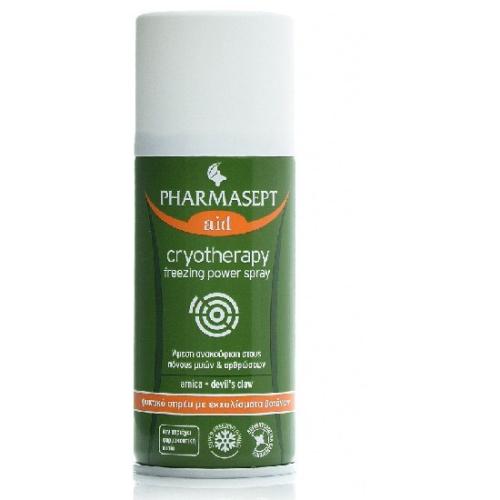PHARMASEPT aid Cryotherapy Freezing Power Spray Σπρέι Κρυοθεραπείας για Μυϊκούς Πόνους & Αρθρώσεις με Άρνικα & Devil's Claw 150ml