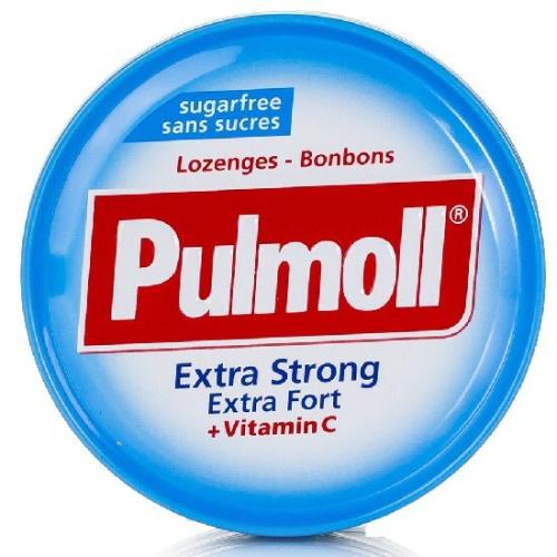 PULMOLL Extra Strong Fort Vitamin C Καραμέλες χωρίς Γλουτένη Μέντα 45gr