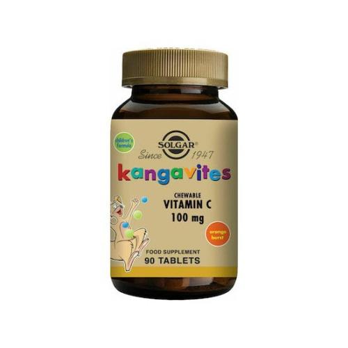 SOLGAR kangavites Vitamin C 100mg Chewable 90 Ταμπλέτες