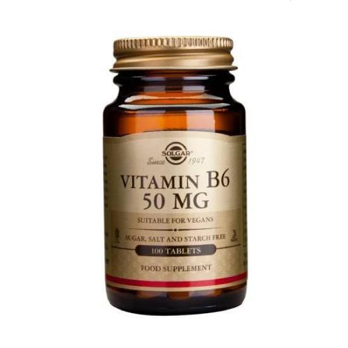 SOLGAR Vitamin B6 100mg 100 Φυτικές Κάψουλες