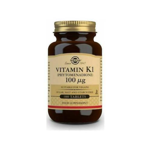 SOLGAR Vitamin K1 (Phytonadione) 100μg 100tabs
