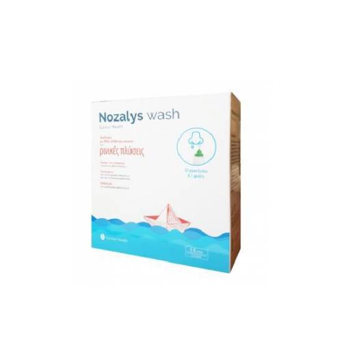 EPSILON HEALTH Nozalys Wash Ρινικες Πλυσεις Φιάλη 1 τεμάχιο & Nozalys Wash 30 Φακελίσκοι
