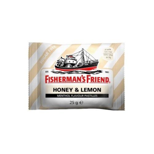 FISHERMAN'S FRIEND Honey & Lemon Καραμέλες με Γεύση Μέλι Λεμόνι και Μενθόλη 25g