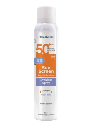 FREZYDERM Sun Screen Invisible Spray SPF50+ 200ml