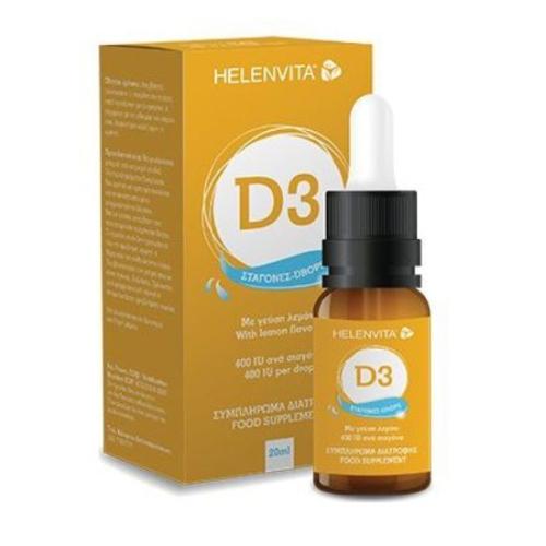 HELENVITA Vitamin D3 Drops 400iu Λεμόνι 20ml