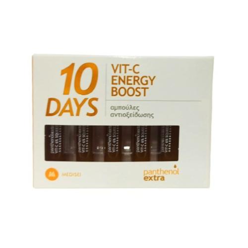 MEDISEI Panthenol Extra 10 Days Vit-C Energy Boost Αμπούλες Αντιοξείδωσης 10x2ml