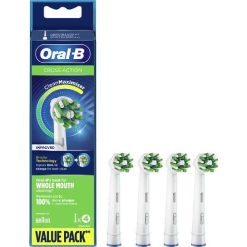 ORAL B Cross Action CleanMaximiser Ανταλλακτικά Ηλεκτρικής Οδοντόβουρτσας 4 Τεμάχια