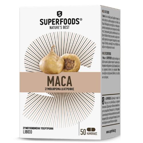 Superfoods Maca 3000mg 50 Μαλακές Κάψουλες