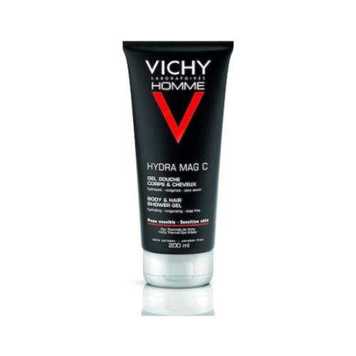 VICHY Homme for Man Hydra Mag C Shower Gel Ανδρικό Τονωτικό Gel Ντους για Σώμα & Μαλλιά 200ml