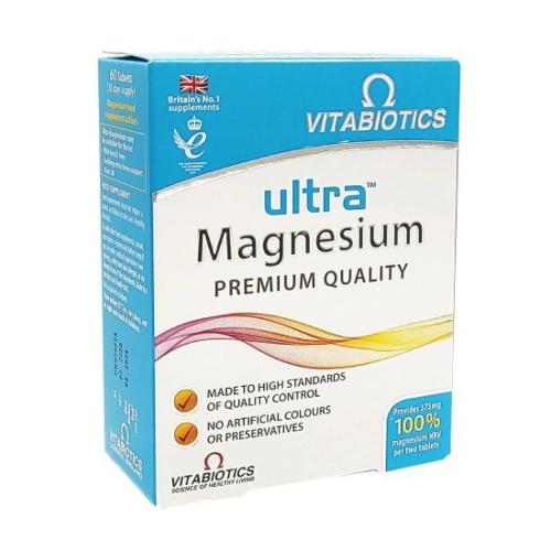 VITABIOTICS Ultra Magnesium Premium Quality Συμπλήρωμα Διατροφής με Μαγνήσιο 60tabs