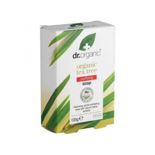 Dr.Organic Tea Tree Soap Φυτικό Σαπούνι με Βιολογικό Τεϊόδεντρο 100gr