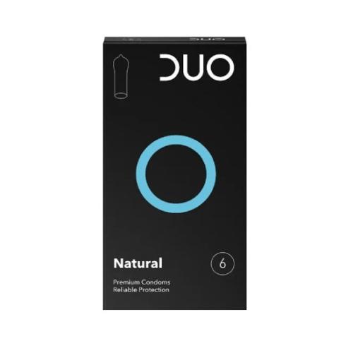 DUO Natural Προφυλακτικά Κανονικά & Διαχρονικά για Φυσική Απόλαυση 6τεμ