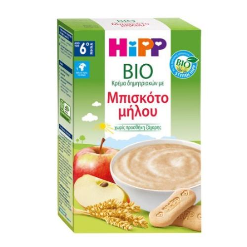 HIPP Βρεφική Κρέμα Μπισκότο Μήλο 6m+ 250gr
