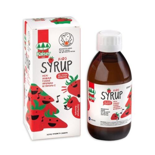 KAISER Kids Syrup Παιδικό Σιρόπι για το Λαιμό Φράουλα 200ml