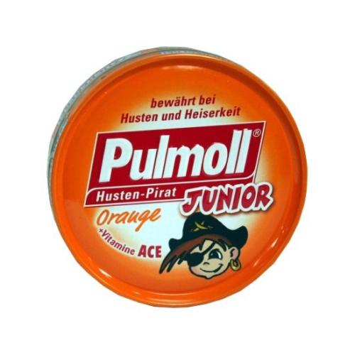 PULMOLL Junior Καραμέλες με Πορτοκάλι & Βιταμίνες A,C και Ε για Παιδιά χωρίς Γλουτένη 50gr