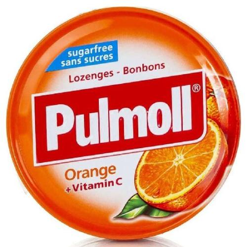 PULMOLL Vitamin C Καραμέλες χωρίς Γλουτένη Πορτοκάλι 45gr