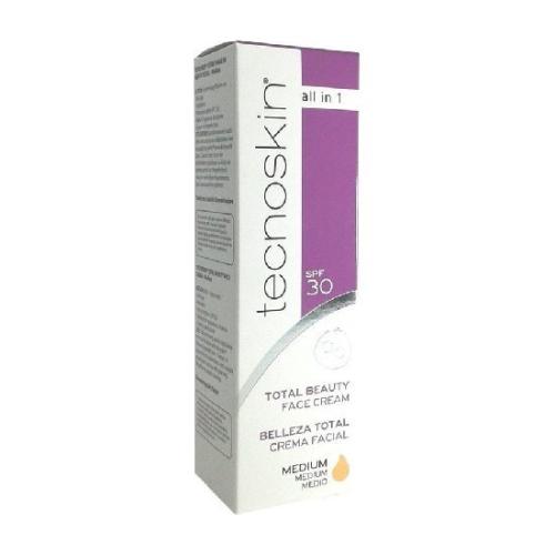 TECNOSKIN Total Beauty Face Cream Medium SPF30 Αντιρυτιδική Κρέμα Προσώπου All in One με Χρώμα Μεσαία Απόχρωση 50ml