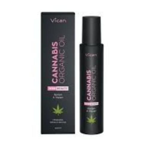 VICAN Wise Beauty Cannabis Organic Oil Ενυδατικό Έλαιο για Πρόσωπο, Σώμα & Μαλλιά 100ml