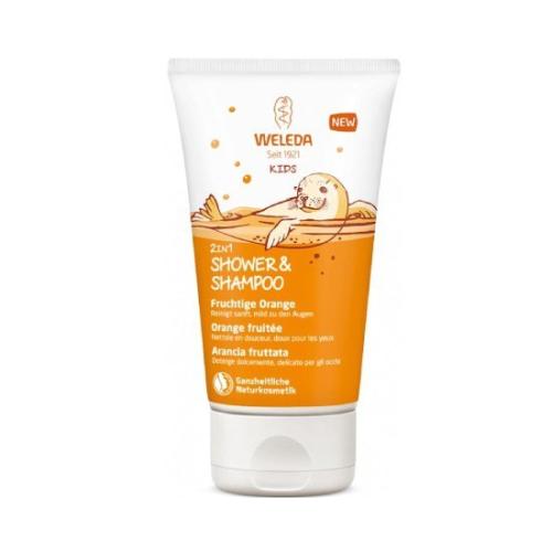 WELEDA Kids 2in1 Shampoo & Body Wash Orange Παιδικό Αφρόλουτρο & Σαμπουάν 2 σε 1 με Άρωμα Φρουτώδες Πορτοκάλι 150ml