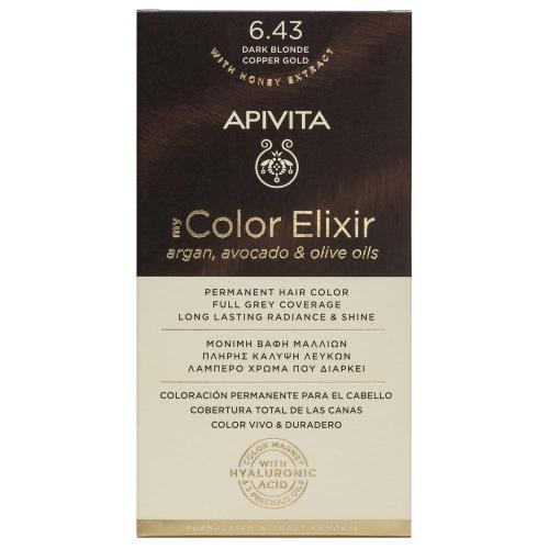 APIVITA My Color Elixir N6,43 Ξανθό Σκούρο Χάλκινο Μελί 50&75ml