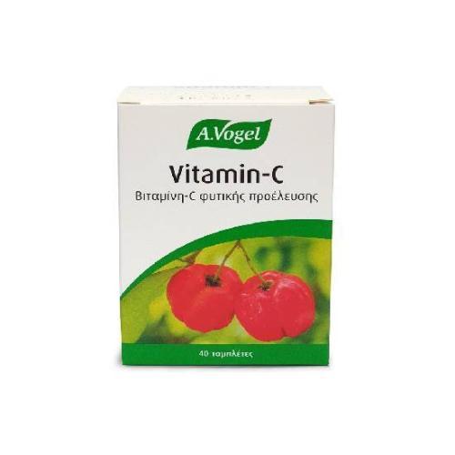A.VOGEL Vitamin-C Natural -Βιολογική 100% Απορροφήσιμη Βιταμίνη C από Φρέσκια Ασερόλα, 40tbs