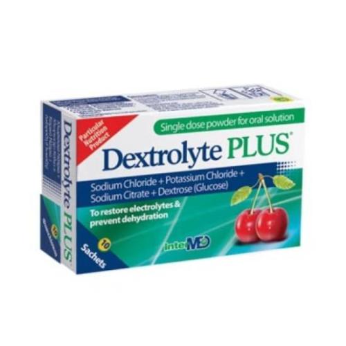 Intermed Dextrolyte Plus Ηλεκτρολύτες με Γεύση Κεράσι 10φακελάκια