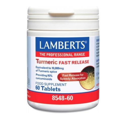 LAMBERTS Turmeric Fast Release Συμπλήρωμα Διατροφής με Κουρκουμά 60tabs