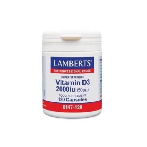 LAMBERTS Vitamin D3 2000iu Συμπλήρωμα Διατροφής Βιταμίνης D 120caps