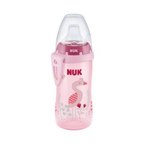NUK First Choice Junior Cup 18m+ Παγουράκι με Καπάκι Push-Pull 300ml 1 τεμάχιο - Ροζ