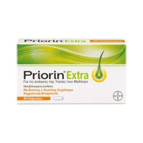 PRIORIN Extra Συμπλήρωμα Διατροφής για την Υγεία των Μαλλιών 30 κάψουλες