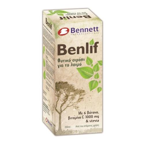 BENNETT Benlif Adults Φυτικό Σιρόπι Ενηλίκων για το Λαιμό 200ml