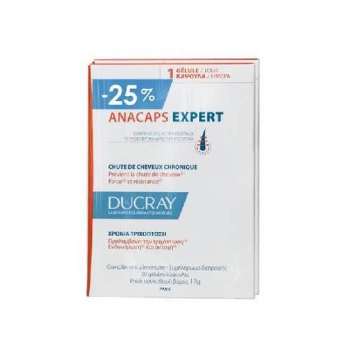 DUCRAY Anacaps Expert Συμπλήρωμα Διατροφής Κατά της Χρόνιας Τριχόπτωσης 2x30caps