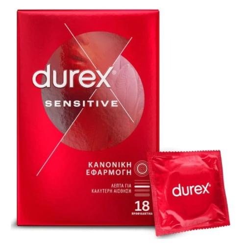 DUREX Sensitive Λεπτά Προφυλακτικά 18 Τεμάχια