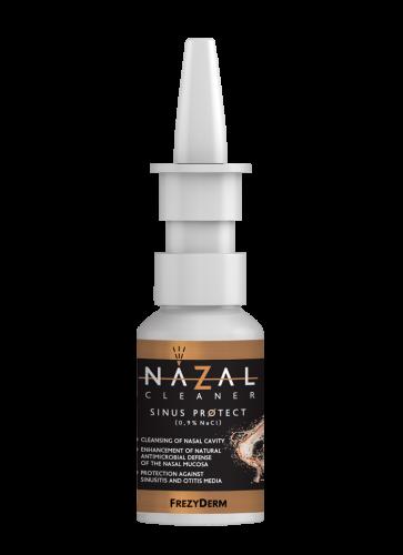 FREZYDERM Nazal Cleaner Sinus Protect για Ανακούφιση από Ιγμορίτιδα & Ωτίτιδα Υπέρτονο Αλατούχο Διάλυμα 0,9% NaCl, 30ml