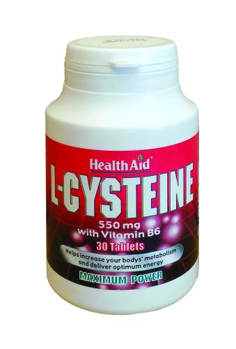 HEALTH AID L-Cysteine 550mg & Vitamin B6 10mg 30tabs