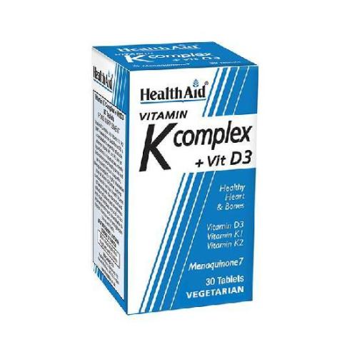 HEALTH AID Vitamin K Complex & Vit D3 30tabs