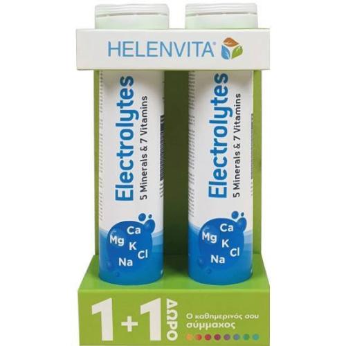 HELENVITA Electrolytes Mε 5 Μέταλλα & 7 Βιταμίνες 2x20 Αναβράζοντα