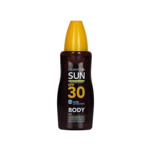 HELENVITA Sun Body Oil Αδιάβροχο Αντηλιακό Λάδι Spf30 200ml